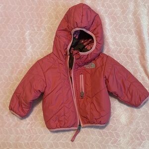 The North Face Pink Quilted Reversible Baby Jacket